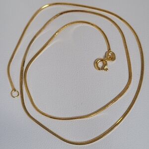 14k Solid Gold Snake Necklace, 16" Length, Made In Italy.